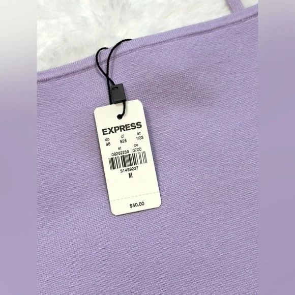 NWT EXPRESS CROPPED SQUARE NECK SWEATER CAMI - Picture 2 of 6